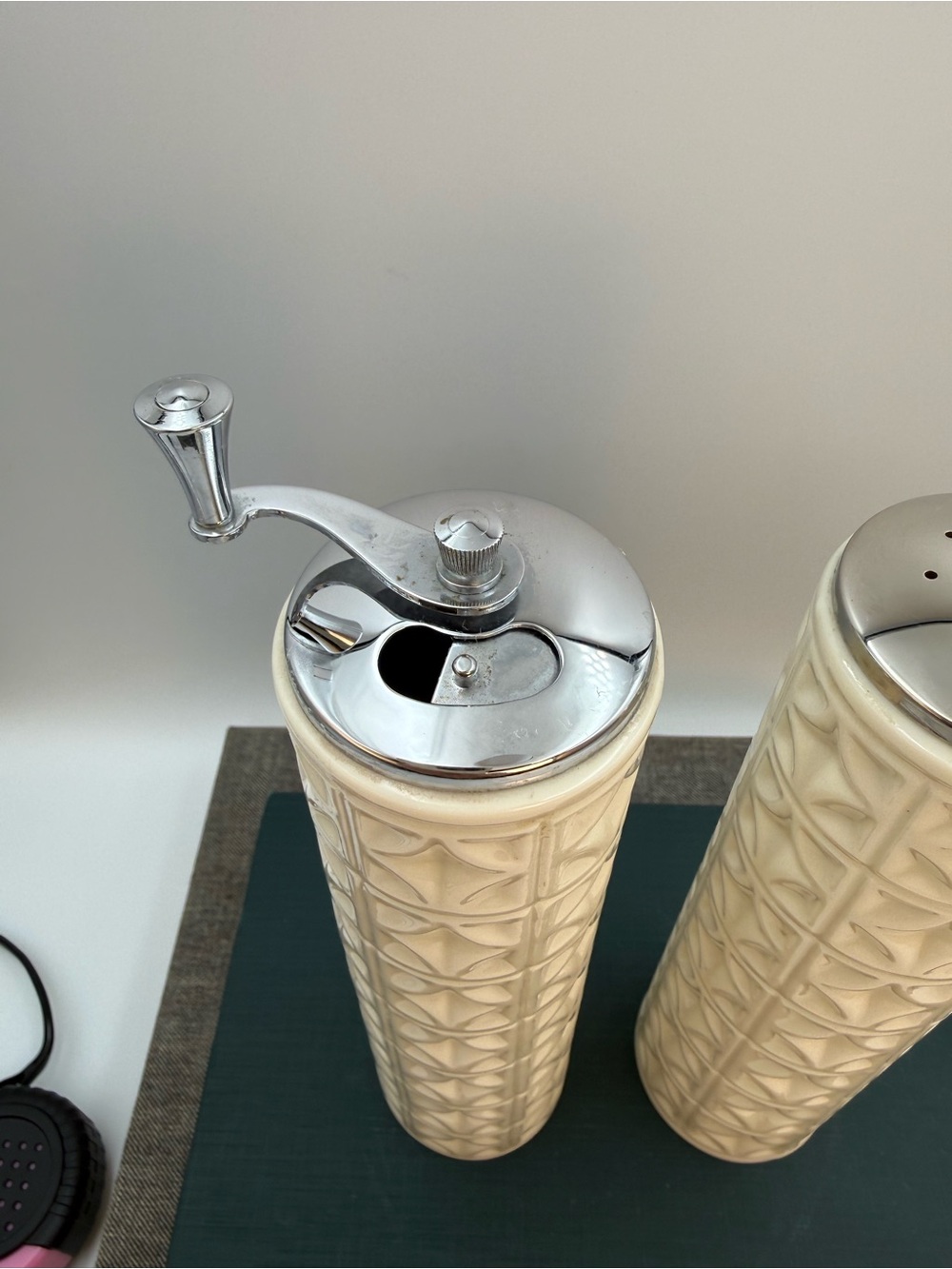 Lenox Mayfair Set of Porcelain Salt Shaker & Pepper Mill 8” Cream - Picture 3 of 8